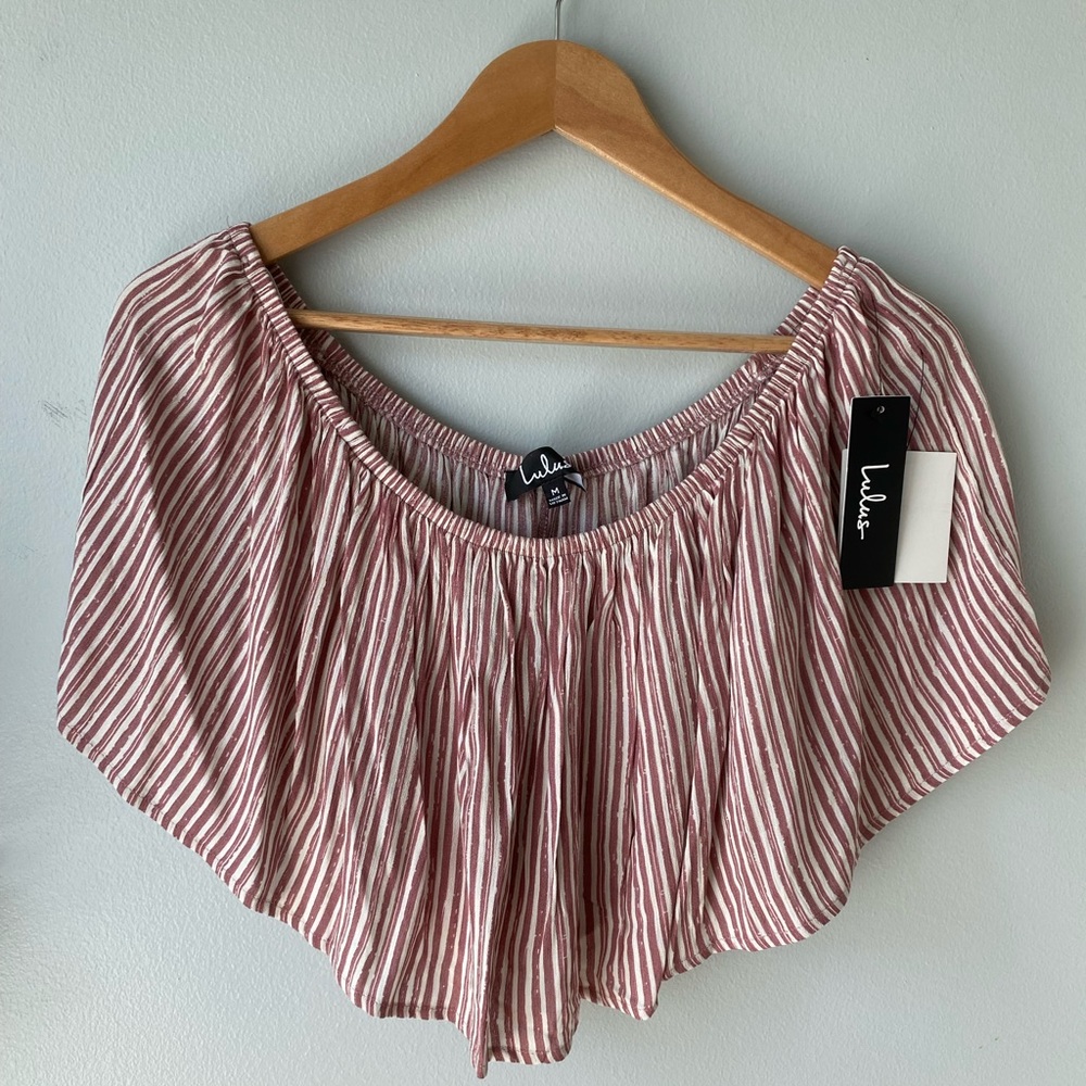 Lulu’s | Crop Top Striped Two Piece Jumpsuit